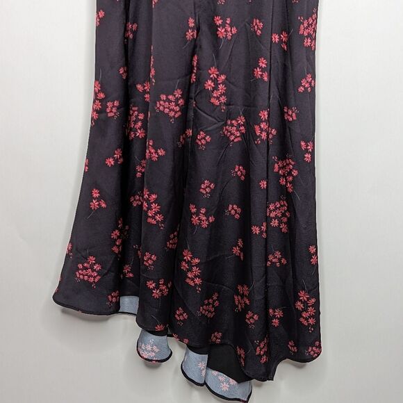 Keepsake Infinity Floral-Print Midi Slip Dress Black Pomegranate Ditsy - Picture 10 of 10